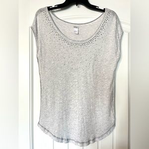 LIKE NEW-Aerie Pretty Luxuries Studded Top-Sz S-Gray